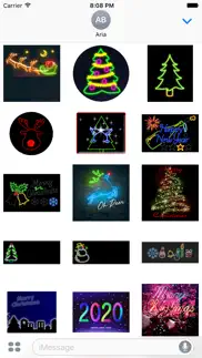 merry christmas neon sticker iphone screenshot 2