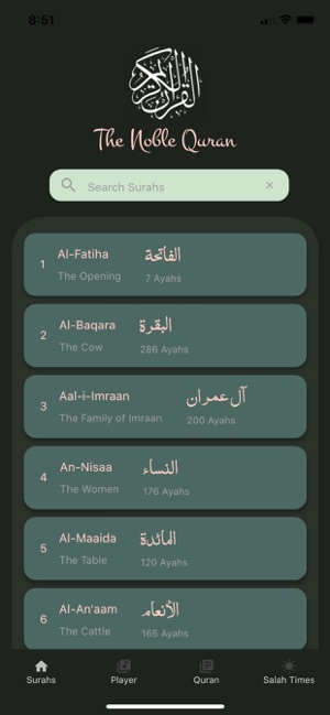 Quran and Salah Times