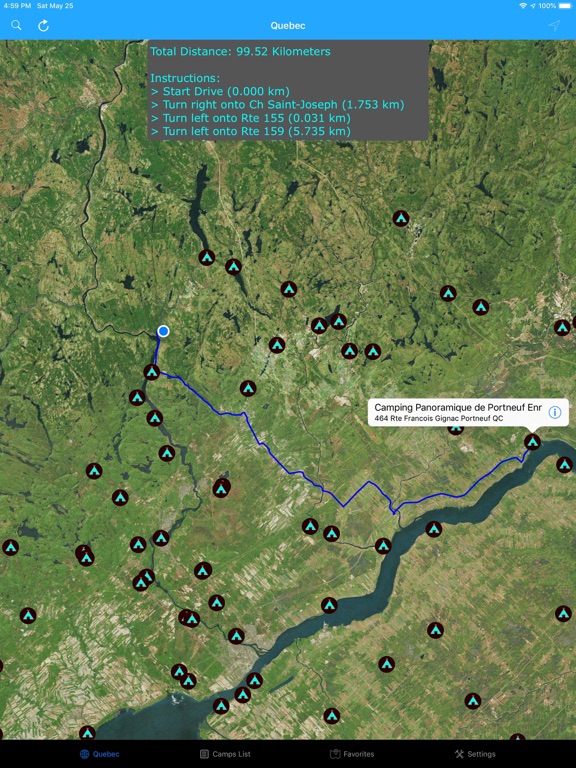 Screenshot #5 pour Quebec – Campgrounds RV Parks