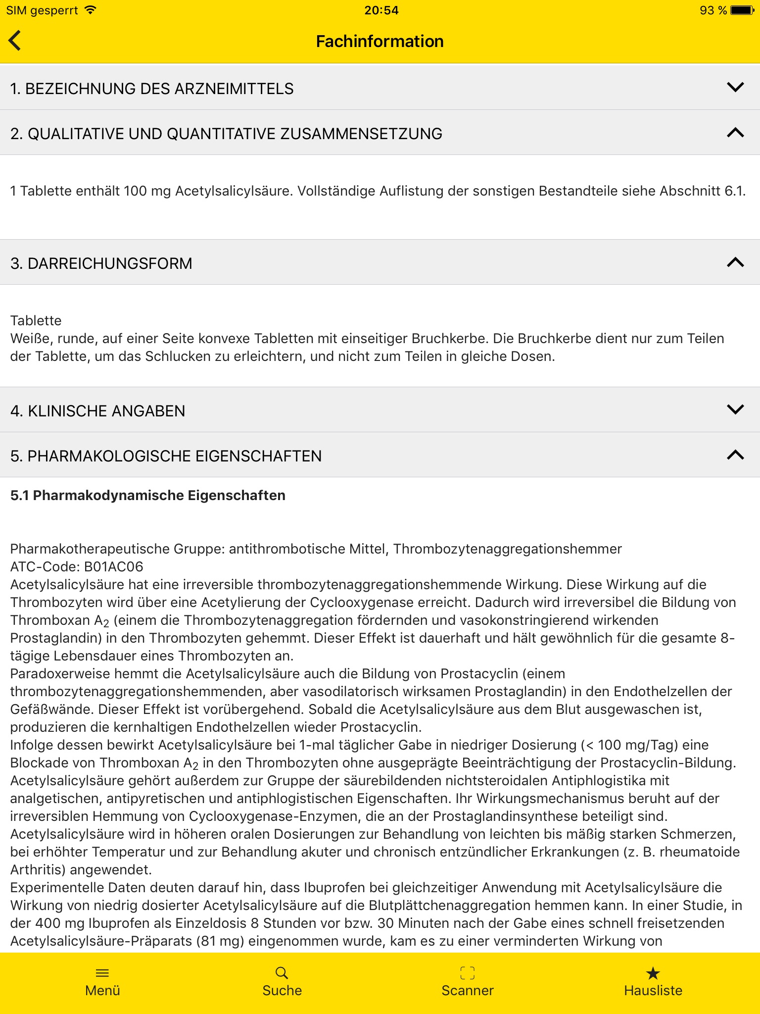 Gelbe Liste Pharmindex App screenshot 3