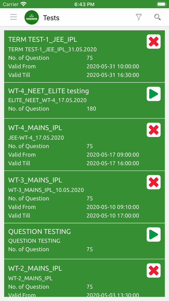 VASISHTA ACADEMY ONLINE APP