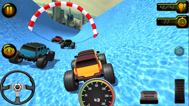 Monster Truck Race : Aquapark screenshot-3