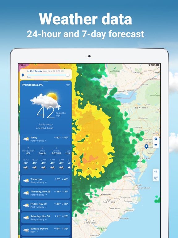 iPad Image of NOAA Weather Radar Live