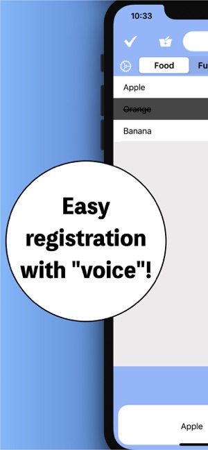 Create shopping list by voice