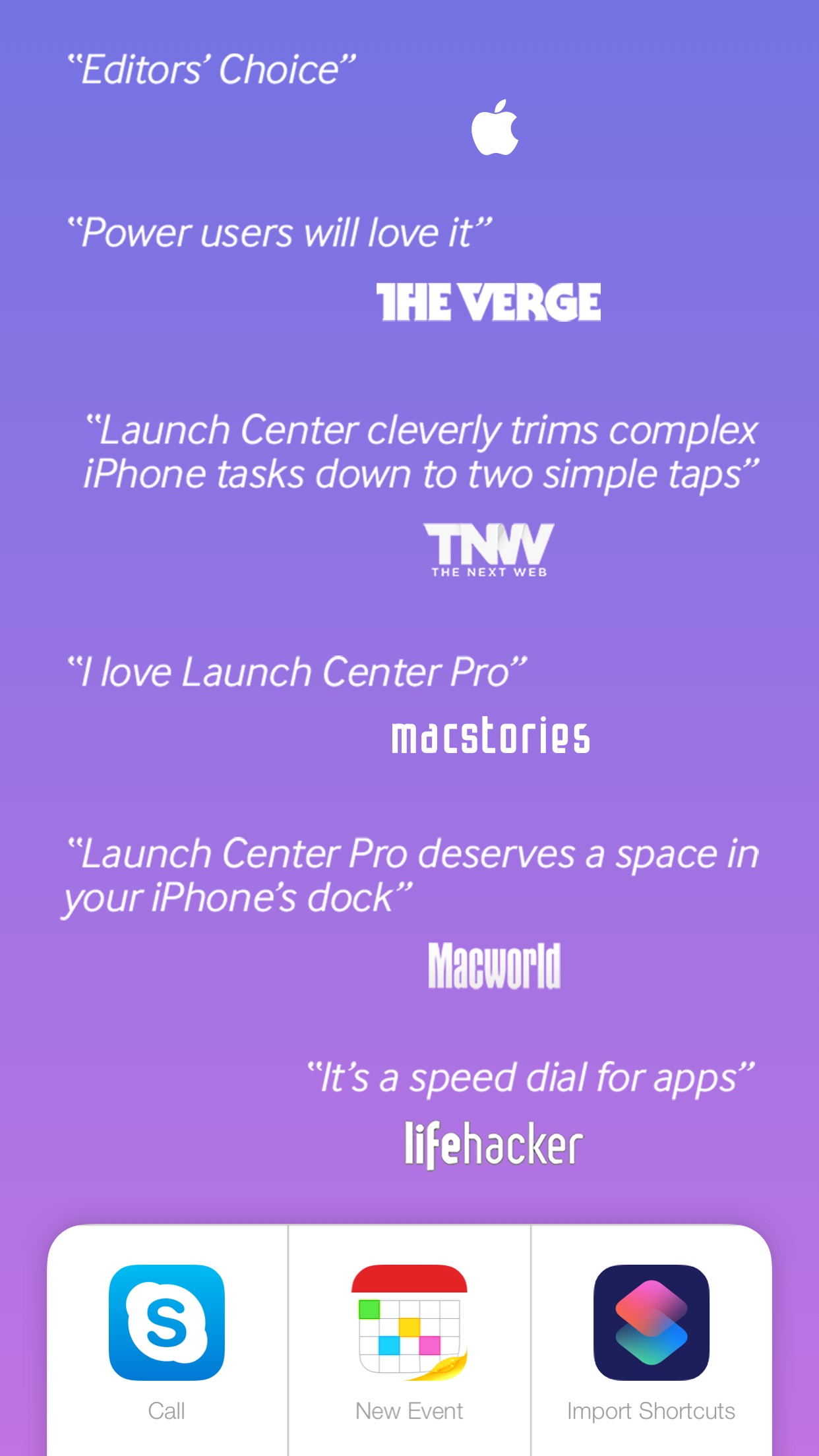 Screenshot do app Launch Center Pro