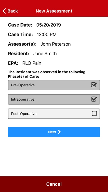 UW Surgery Resident Assessment