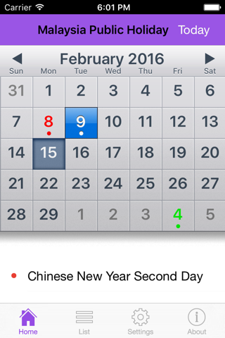 Malaysia Public Holidays - náhled