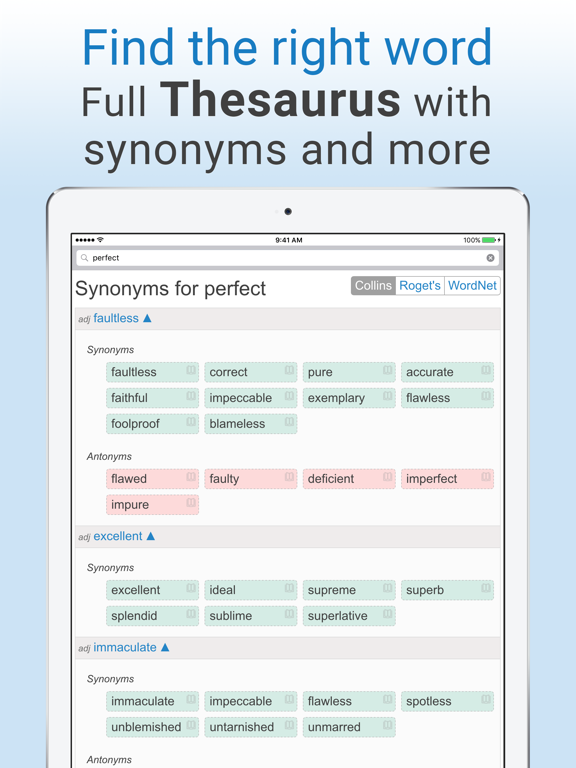 Dictionary Pro - Offline & Ad-Free Dictionary And Thesaurus Screenshot