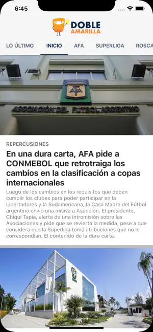 Captura de Pantalla 1 Doble Amarilla iphone
