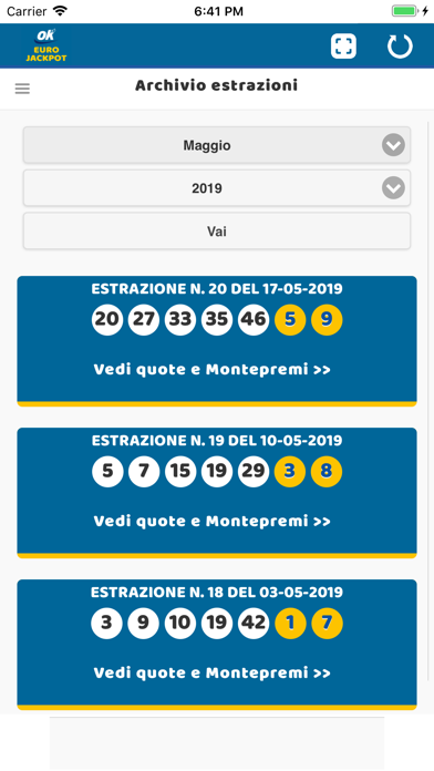 Estrazioni Eurojackpot screenshot 2