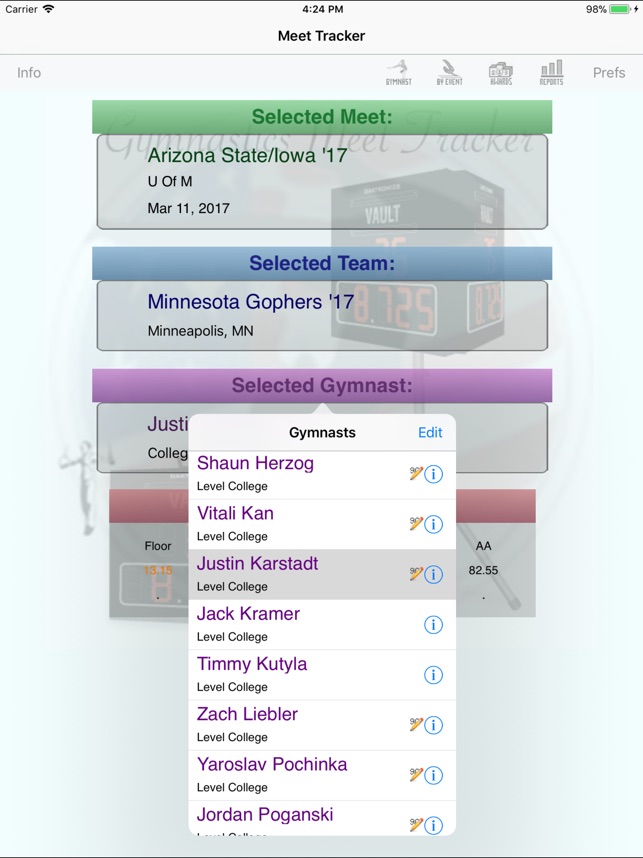 Gymnastics Meet Tracker HD(圖2)-速報App