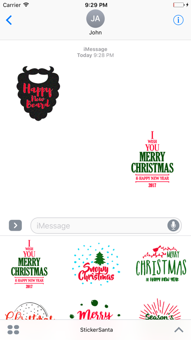 How to cancel & delete Sticker Santa - Glittered Stickers from iphone & ipad 3