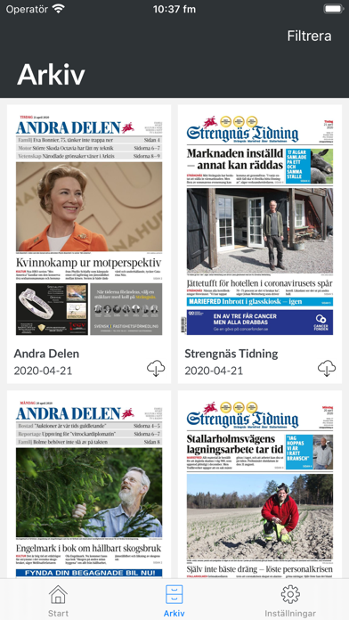 E-tidning Strengnäs Tidning screenshot 2