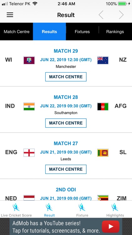 Live Score Cricket