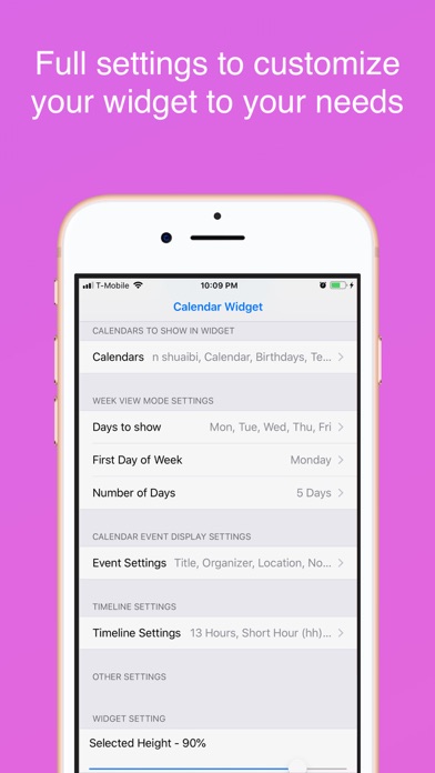 How to cancel & delete Week Calendar Widget Extension from iphone & ipad 4
