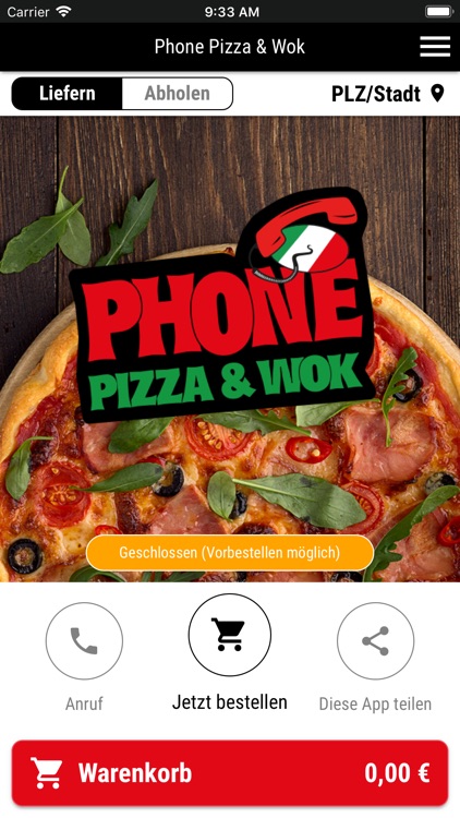 Phone Pizza & Wok