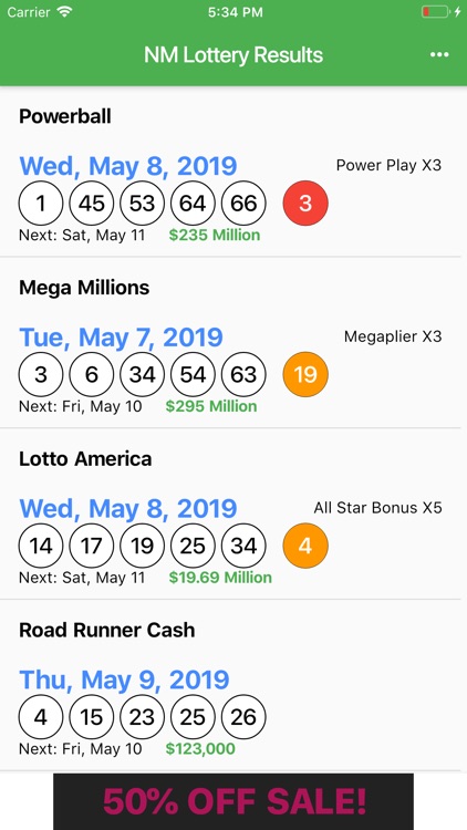 NM Lottery Results