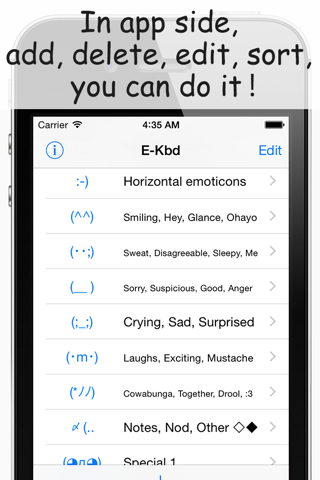 Editable Keyboard - náhled