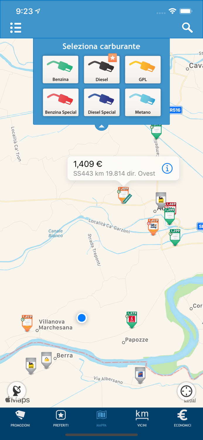 Prezzi Benzina - GPL e Metano