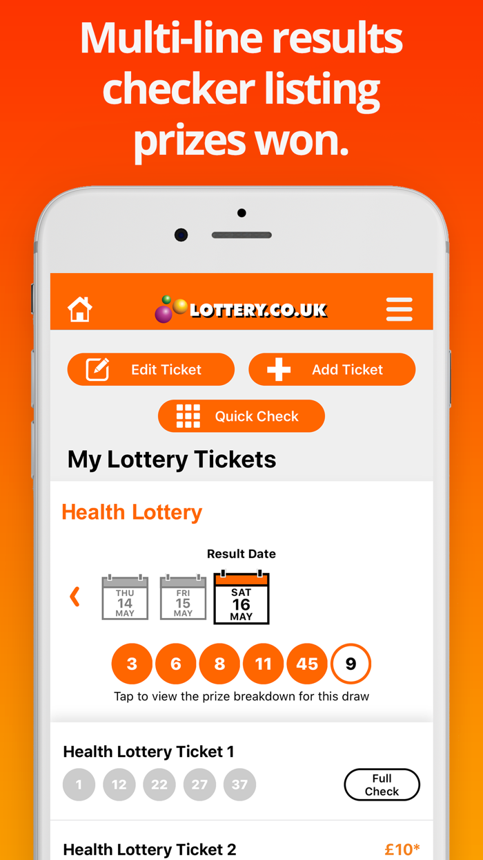Health Lottery App