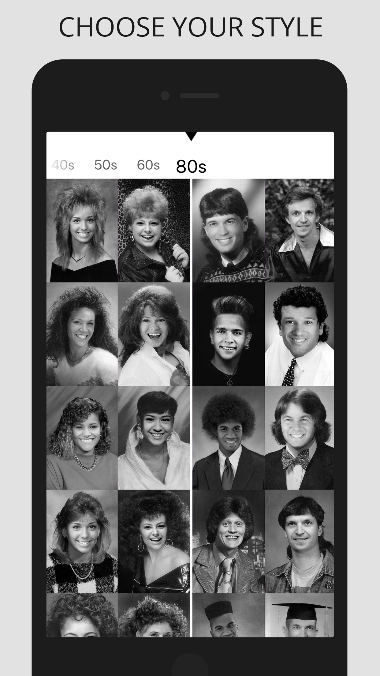 Screenshot do app OldBooth