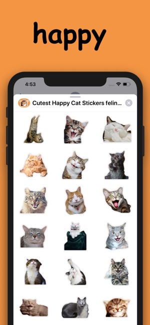 Cutest Happy Cat Stickers(圖2)-速報App