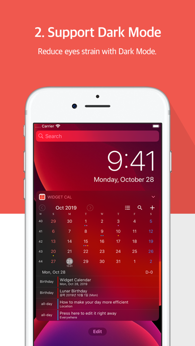 Widget Calendar : Easy&Simple screenshot 2