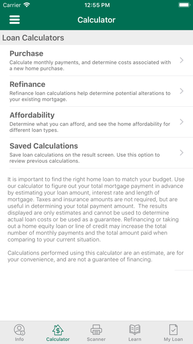 Bank of Washington Mortgage screenshot 2