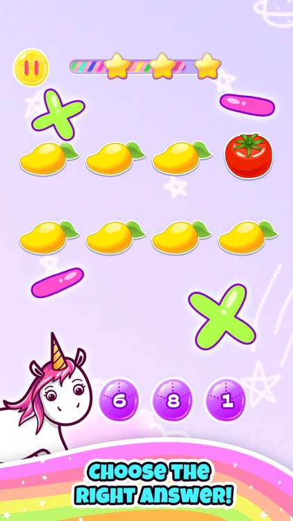 Baby Unicorn Girl Math Games