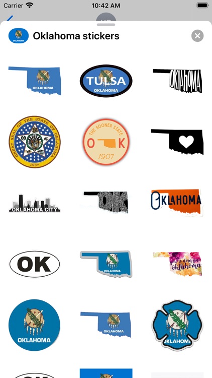 Oklahoma emoji - USA sticker