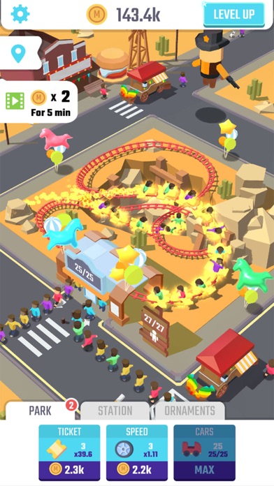 Idle Roller Coaster screenshot1