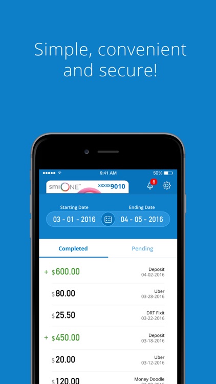 Platinum smiONE Visa Prepaid screenshot-3