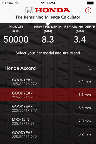 Honda Tire Mileage Calculator screenshot 3