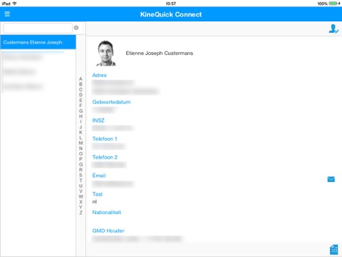 KineQuick Connect Tablet screenshot 2