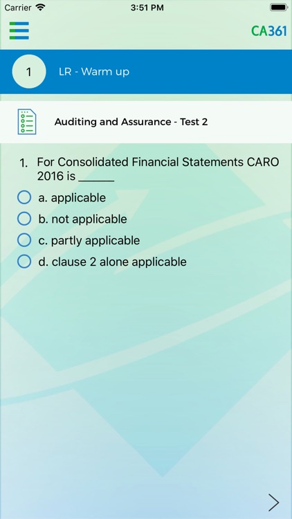 CA361 - MCQ Tests screenshot-3