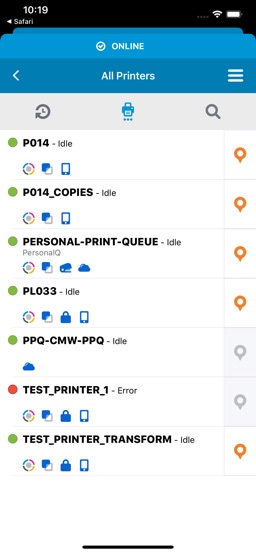 HP Advance app screenshot