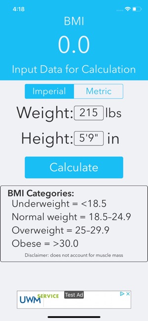 Bmi Calculator Fast Simple On The App Store