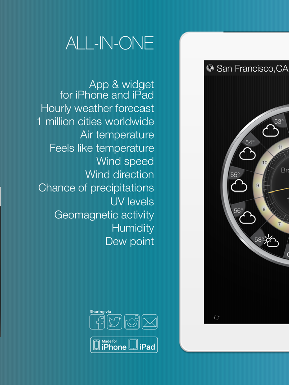 Weather & clock free widget screenshot