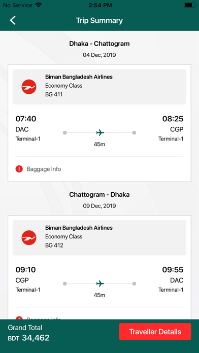 Biman Bangladesh Airlines screenshot 4