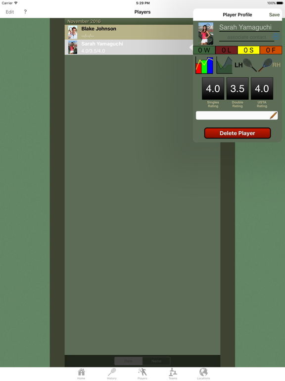 Tennis Score Tracker screenshot