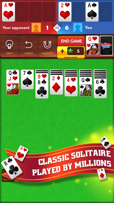 Solitaire Arena - Tournaments of Classic Klondike, Free, with Live Multiplayer and Real Time 1vs1 games Screenshot 1