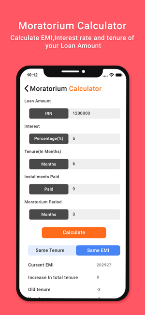 EMI Moratorium Calculator(圖2)-速報App