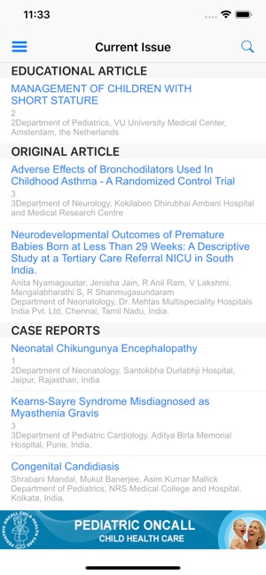 Pediatric Oncall Journal