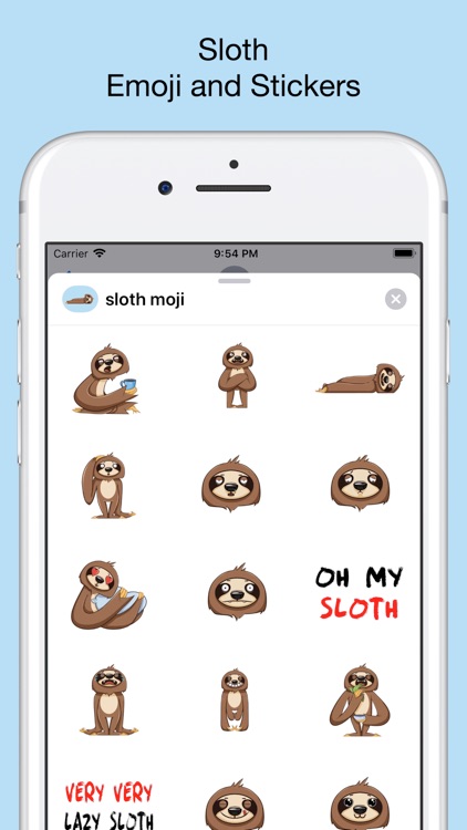 Sloth emojis & funny stickers