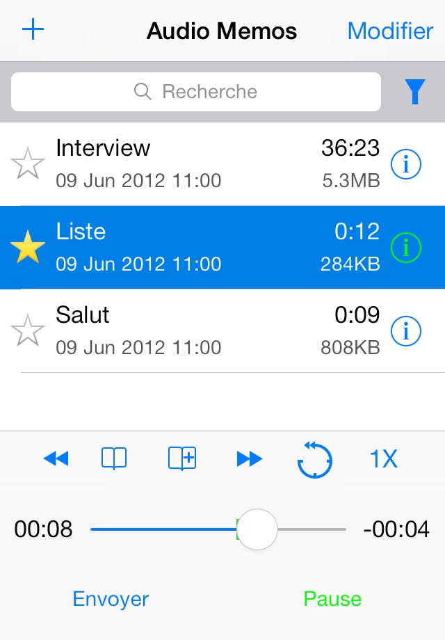 Audio Memos Pro screenshot 2