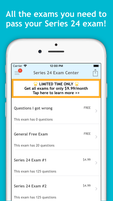 How to cancel & delete Series 24 Exam Center from iphone & ipad 4