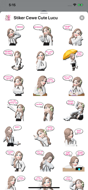 Stiker Cewe Cute Lucu(圖3)-速報App