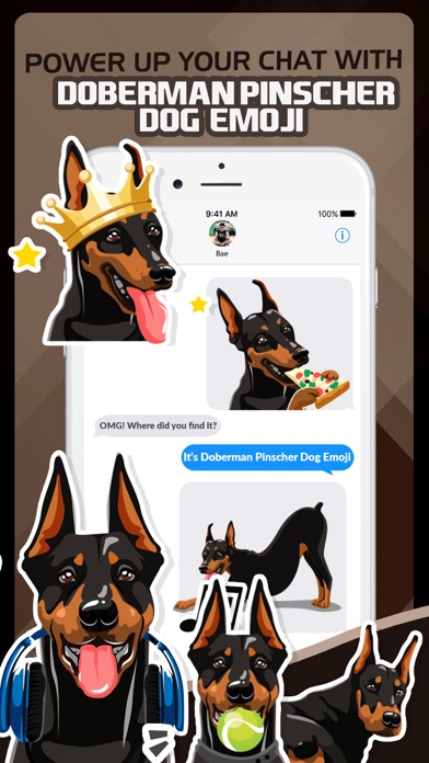 Doberman Pinscher Dog Emoji screenshot 3