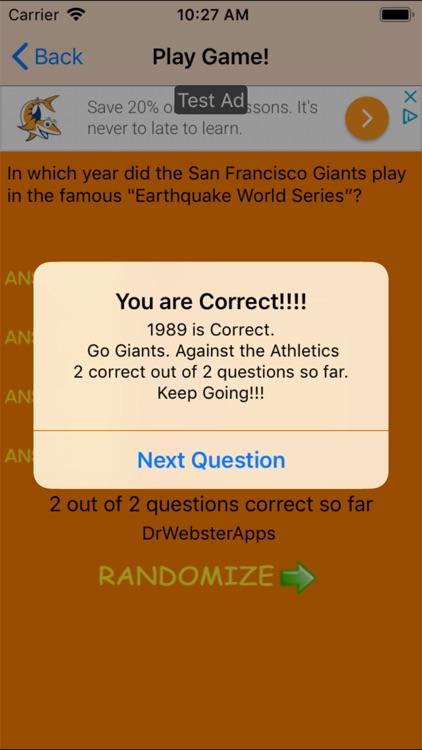 Trivia Game for SF Giants fans screenshot-4