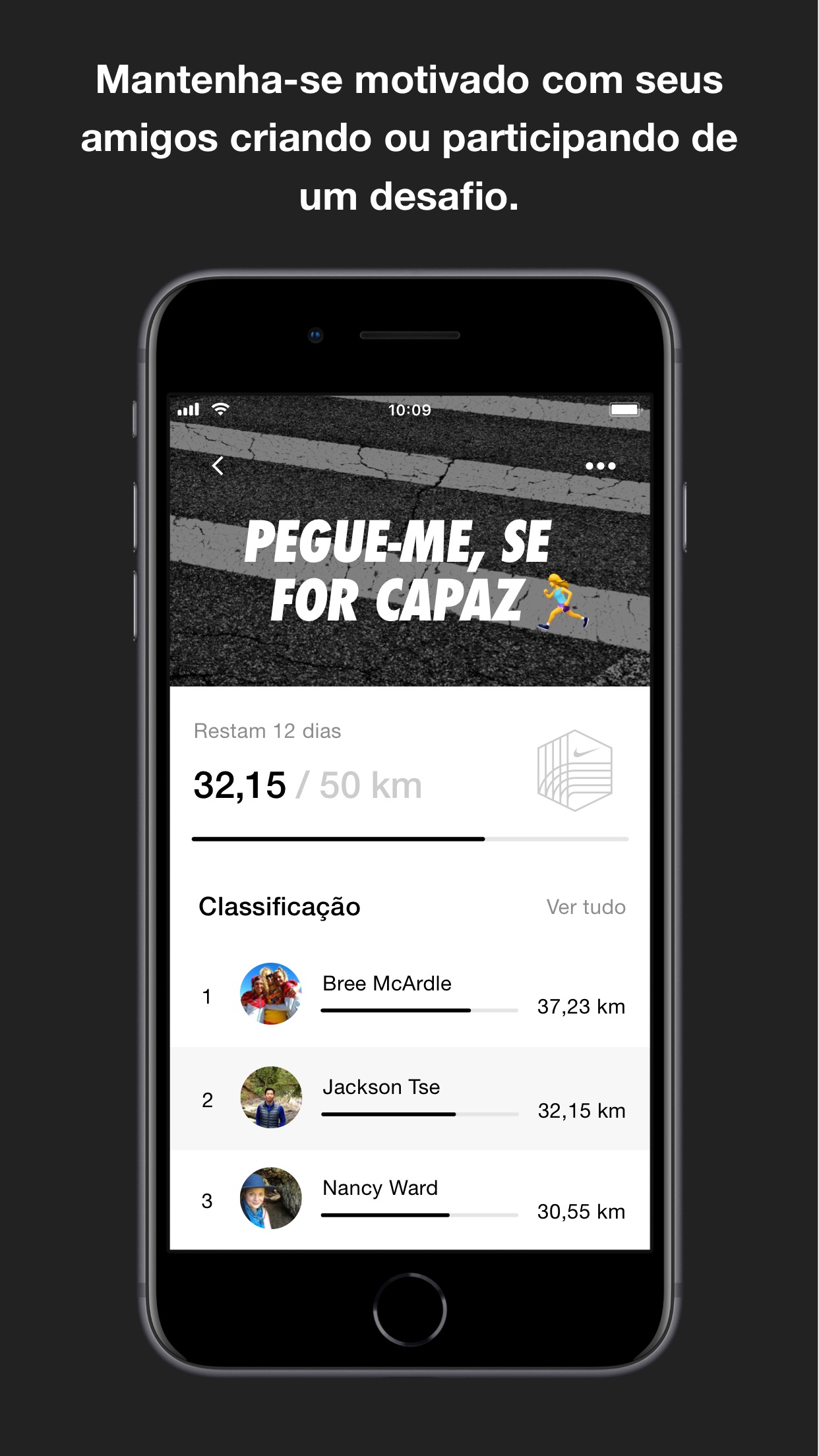 Screenshot do app Nike Run Club
